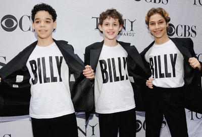 Tony Award-winners Kiril Kulish, David Alvarez, Trent Kowalik (l. to r.), honored jointly for their performances in <i>Billy Elliot The Musical</i> at the 2009 Tony Awards.